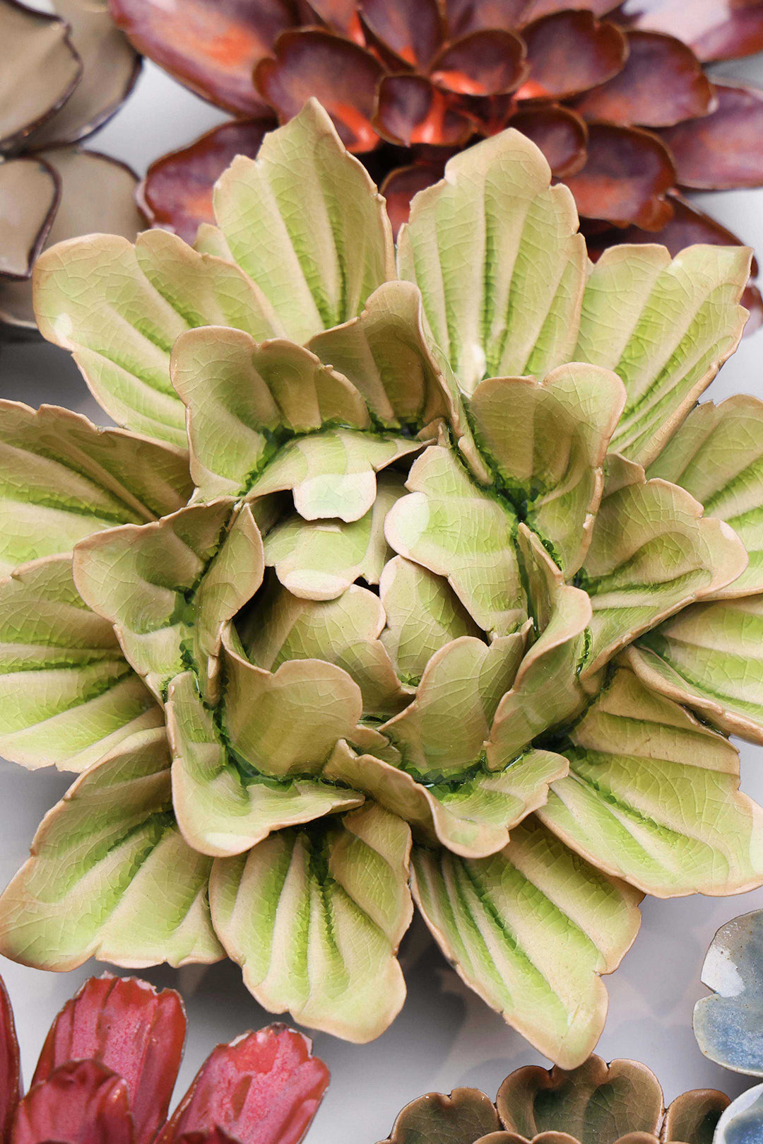 Peridot Sorbet Peony - Chive Ceramics Studio - Ceramic Flowers - Chive Ceramics Studio