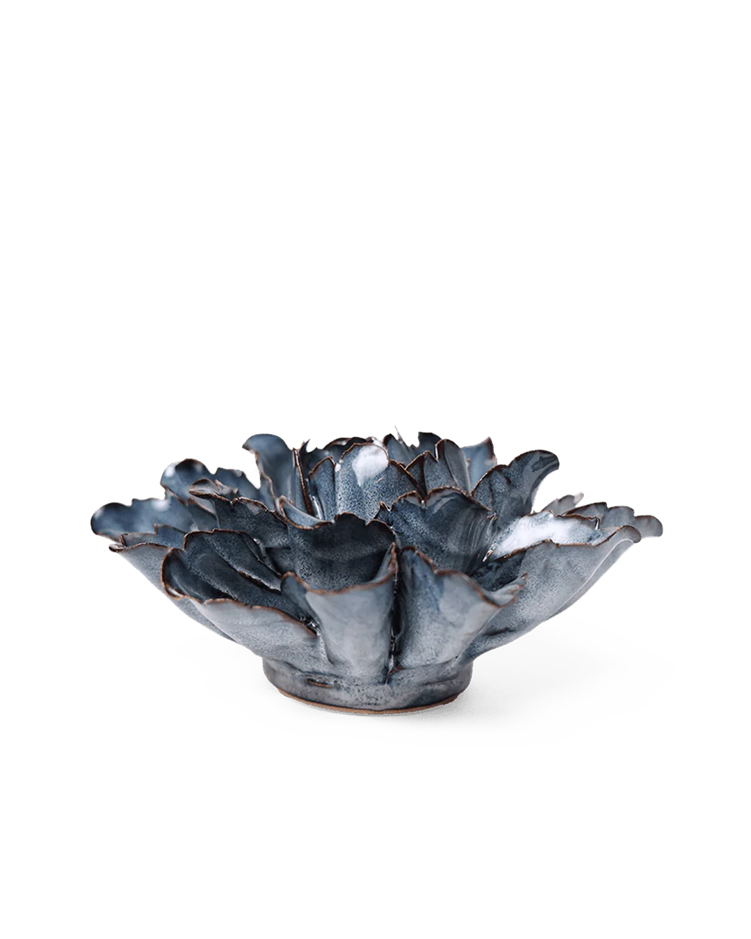 Navy Blue Sorbet Peony ceramic wall flower — Japan collection — designed in Toronto by Chive Studio