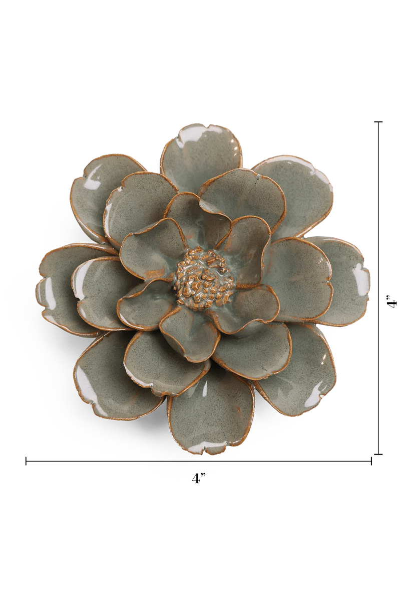 Grey Oxeye Daisy ceramic wall flower — Japan collection — designed in Toronto by Chive Studio