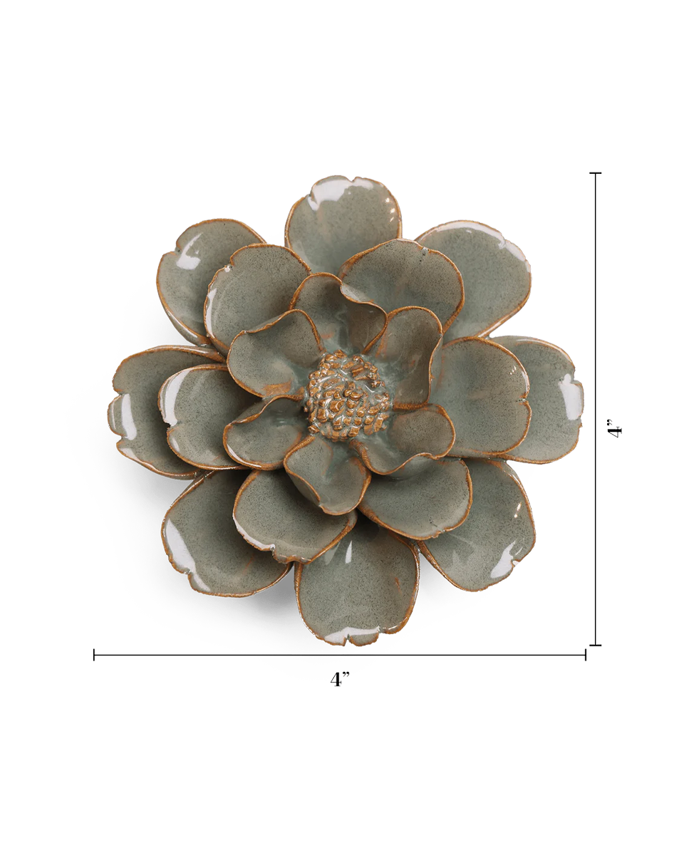 Grey Oxeye Daisy ceramic wall flower — Japan collection — designed in Toronto by Chive Studio