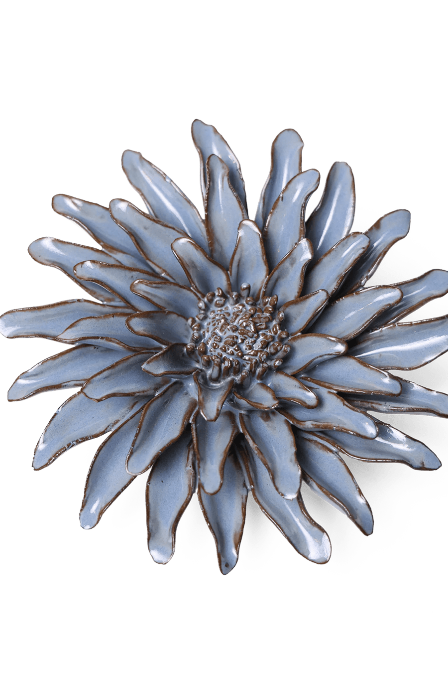 JA14 Blue Grey Gerbera Daisy - Chive Ceramics Studio - Ceramic Flowers - Chive Ceramics Studio