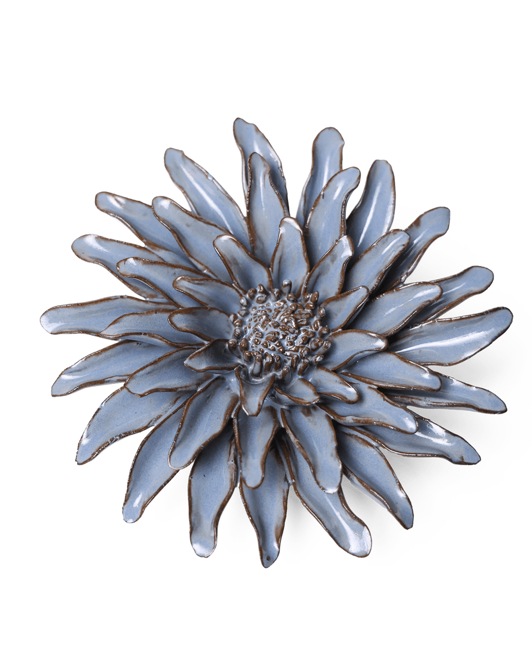 JA14 Blue Grey Gerbera Daisy - Chive Ceramics Studio - Ceramic Flowers - Chive Ceramics Studio