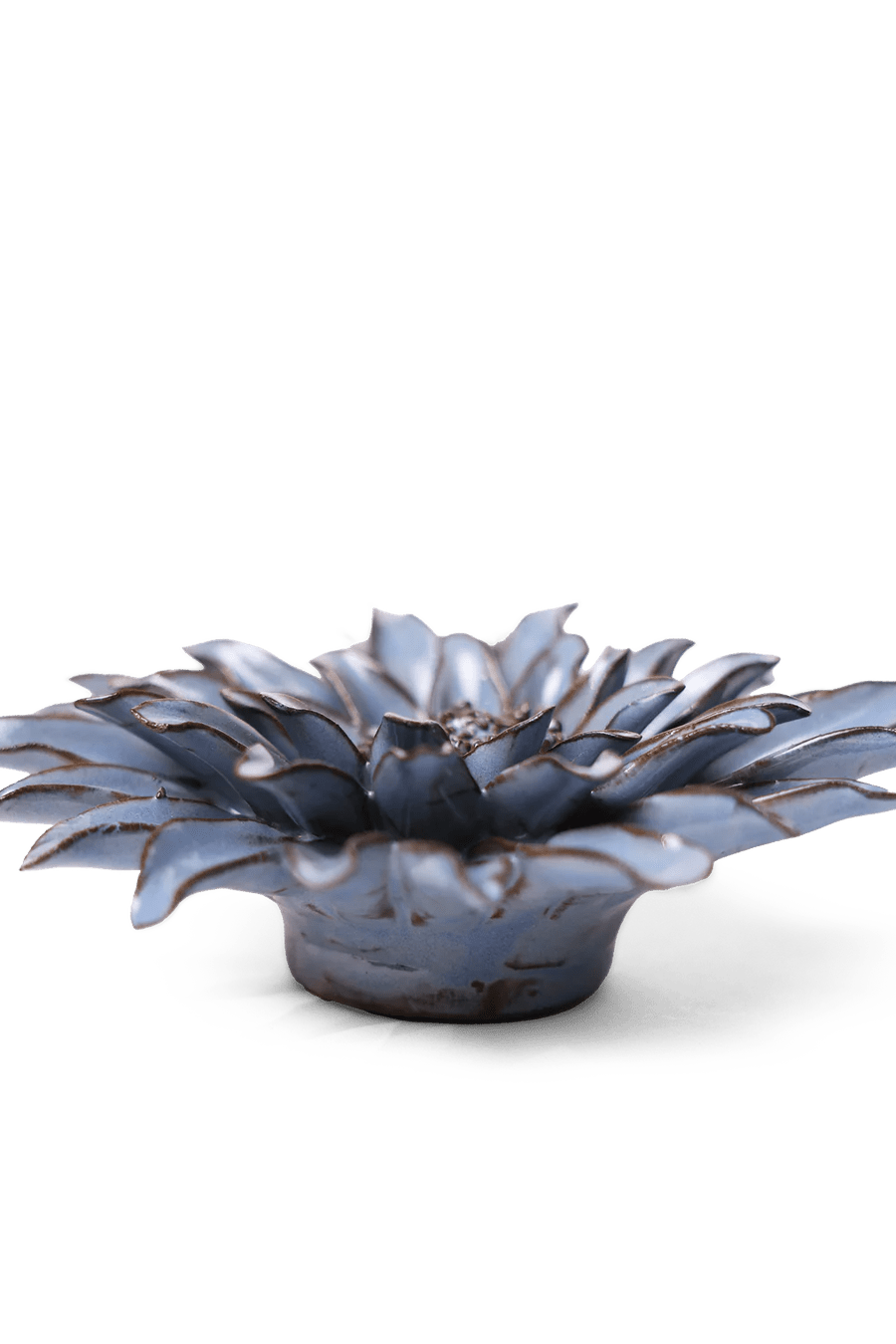 JA14 Blue Grey Gerbera Daisy - Chive Ceramics Studio - Ceramic Flowers - Chive Ceramics Studio