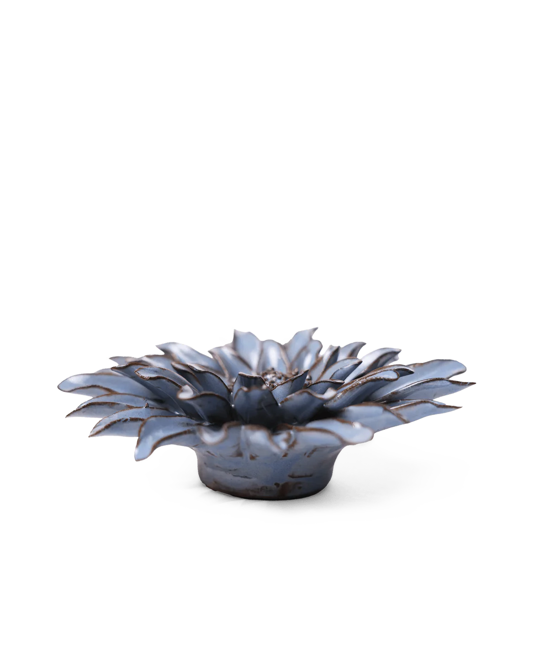 Blue Grey Gerbera Daisy Ceramic wall flower — Japan collection — designed in Toronto by Chive Studio