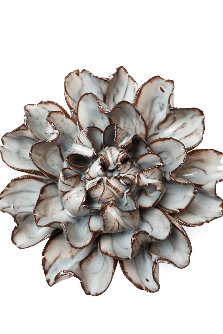 JA15 Chocolate Mint Echo Lisianthus - Chive Ceramics Studio - Ceramic Flowers - Chive Ceramics Studio