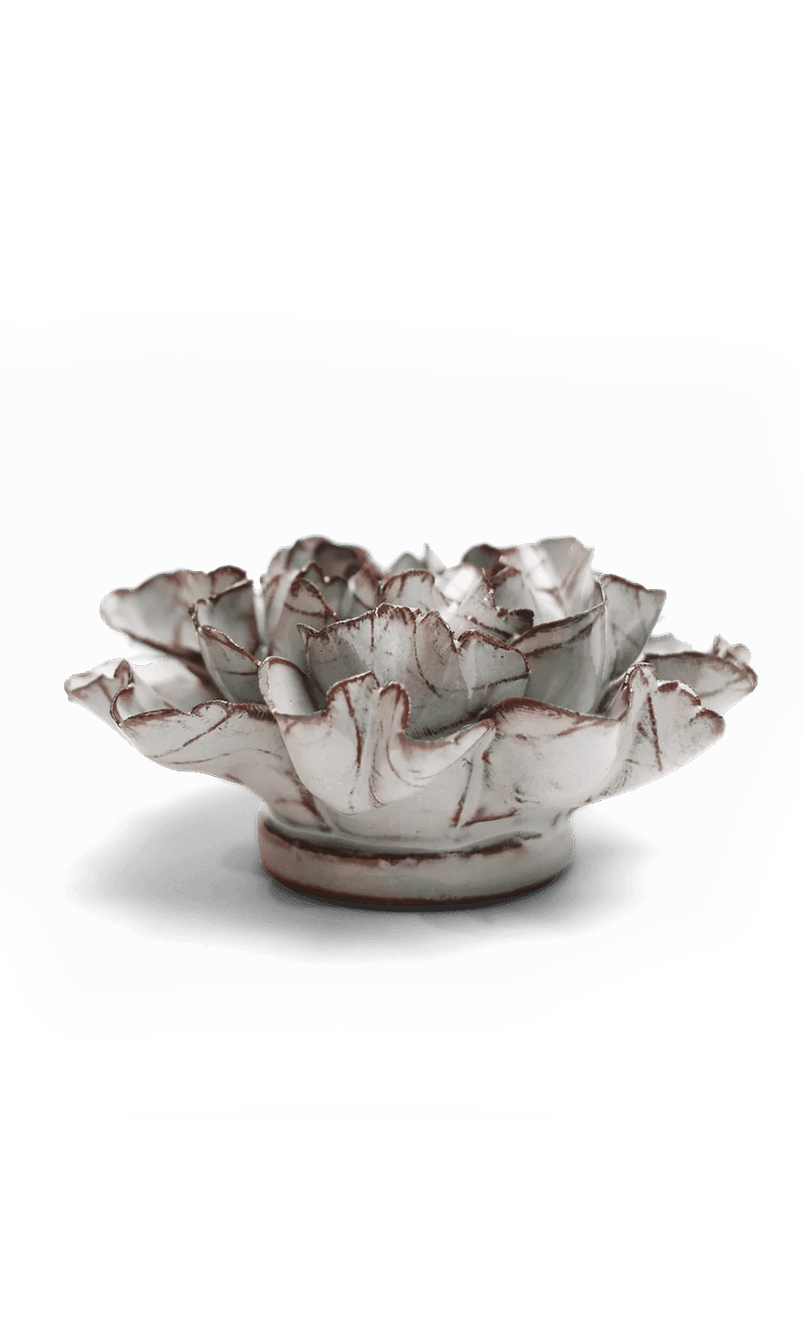 Chocolate Mint Lisianthus ceramic wall flower — Japan collection — designed in Toronto by Chive Studio