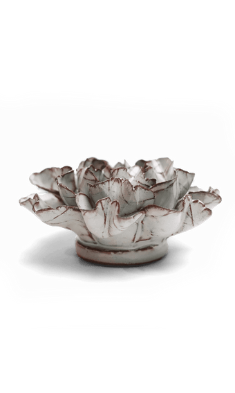 Chocolate Mint Lisianthus ceramic wall flower — Japan collection — designed in Toronto by Chive Studio
