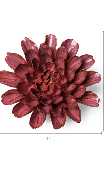 Blush Pink Star Dahlia ceramic wall flower — Japan collection — designed in Toronto by Chive Studio