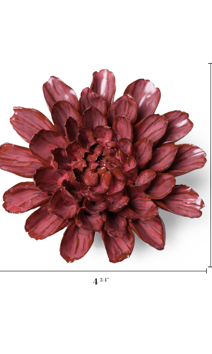 Blush Pink Star Dahlia ceramic wall flower — Japan collection — designed in Toronto by Chive Studio