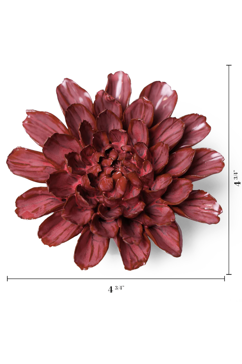 Blush Pink Star Dahlia ceramic wall flower — Japan collection — designed in Toronto by Chive Studio