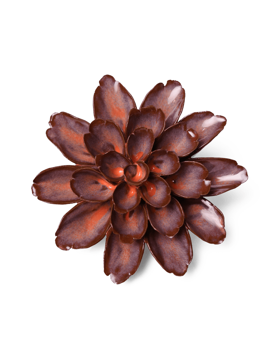 Peach Mocha Cornflower ceramic wall flower — Japan collection — designed in Toronto by Chive Studio