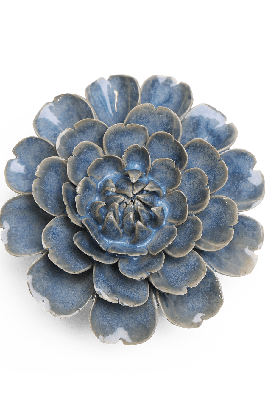 JA21 Fancy Blue Fiesta Marigold - Chive Ceramics Studio - Ceramic Flowers - Chive Ceramics Studio