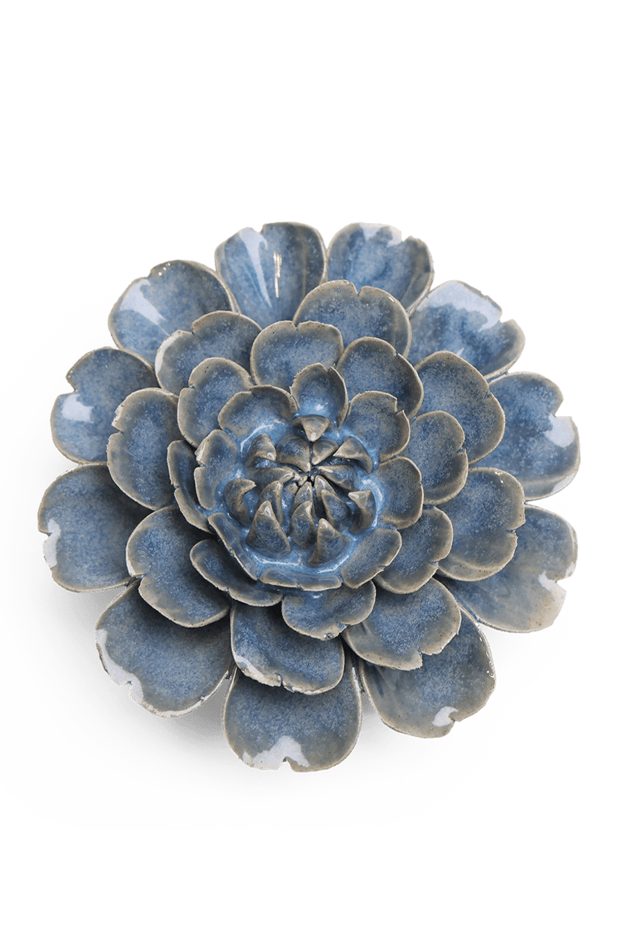 Fancy Blue Fiesta Marigold - Chive Ceramics Studio - Ceramic Flowers - Chive Ceramics Studio