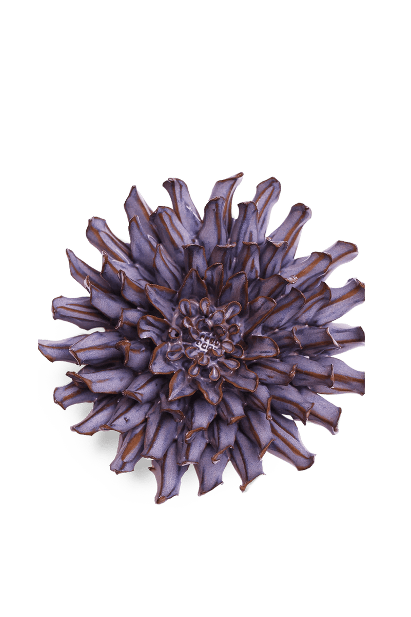 フラワー Office Wall Decor: Ceramic Flower Fractal Lilac Art