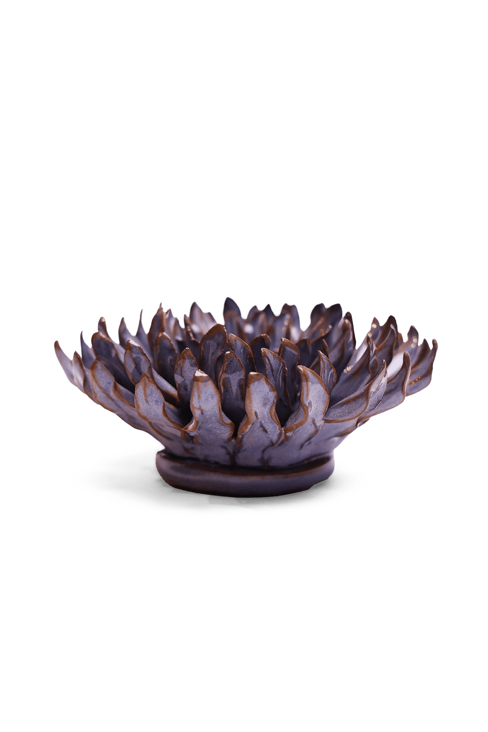 Violet Blue Fleur De Lis ceramic wall flower — Japan collection — designed in Toronto by Chive Studio