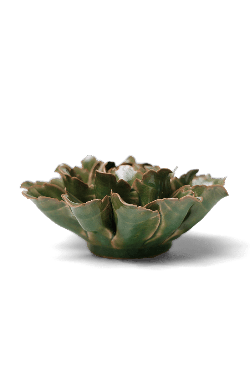Avocado Green Sorbet Peony - Chive Ceramics Studio - Ceramic Flowers - Chive Ceramics Studio