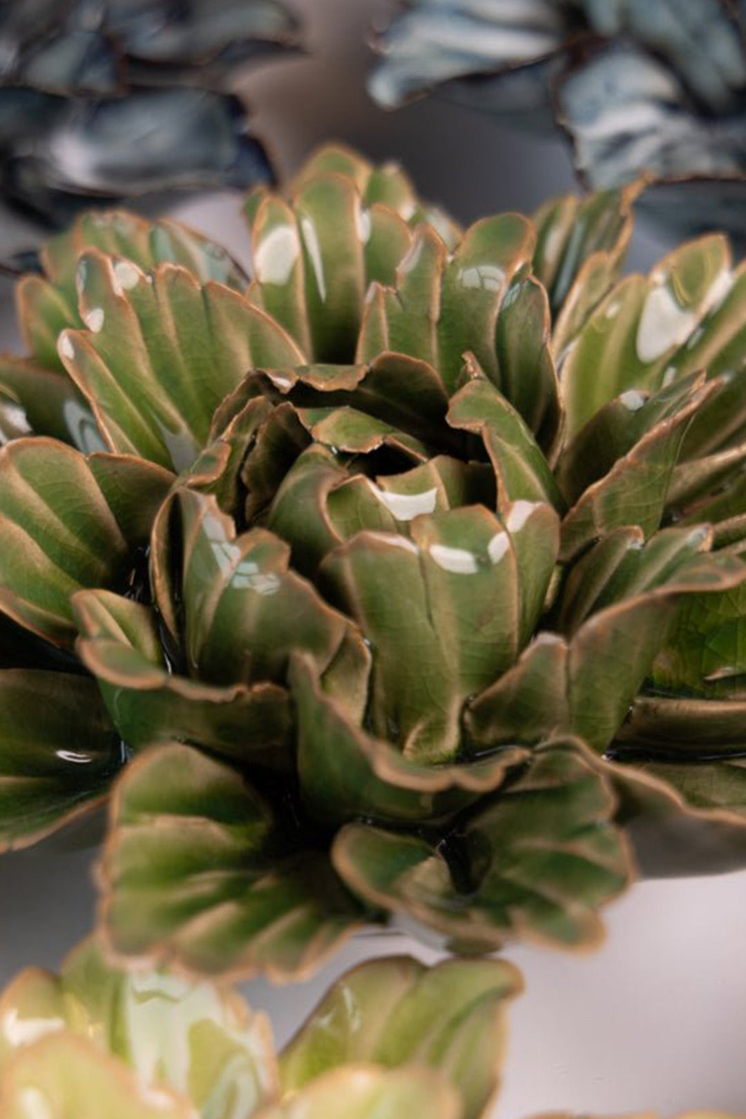 Avocado Green Sorbet Peony - Chive Ceramics Studio - Ceramic Flowers - Chive Ceramics Studio