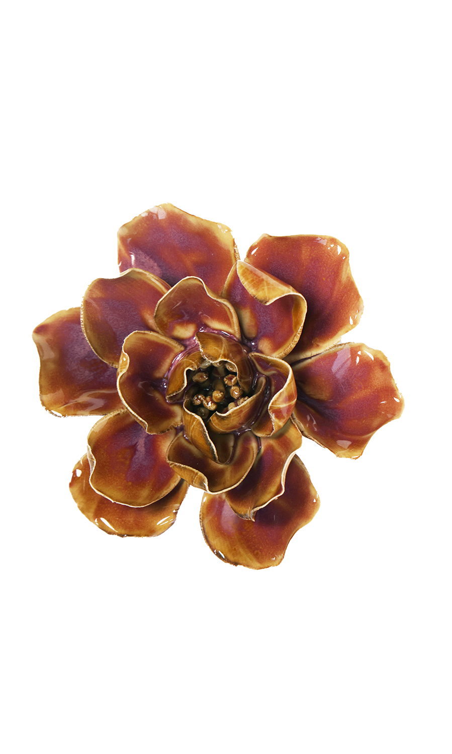 Caramel Caramel Violet ceramic wall flower - Japan collection - Chive Ceramics Studio