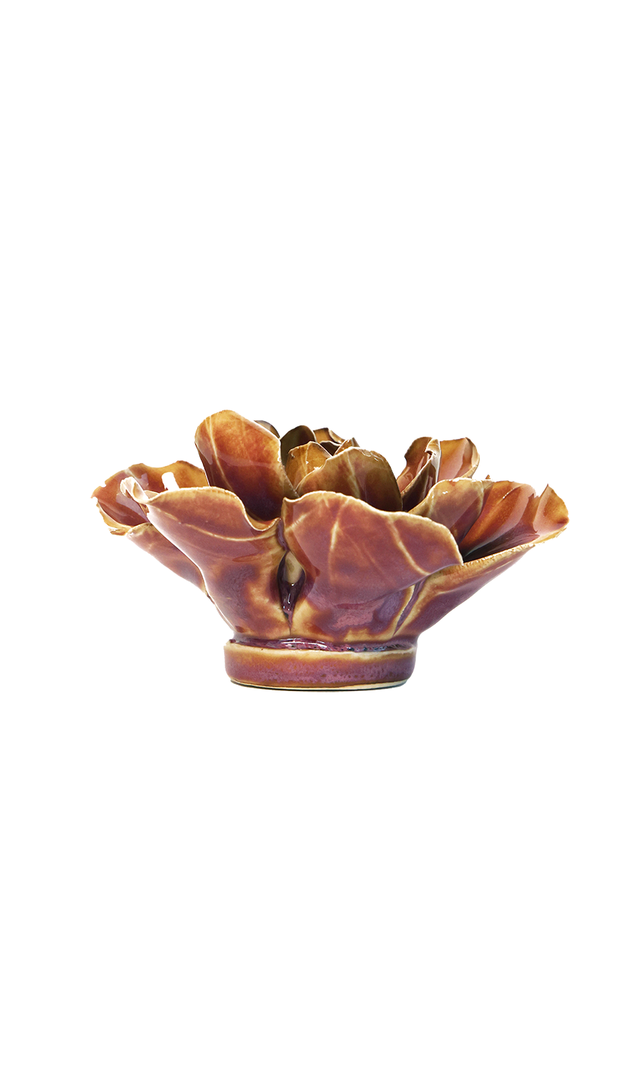 Caramel Caramel Violet ceramic wall flower - Japan collection - Chive Ceramics Studio