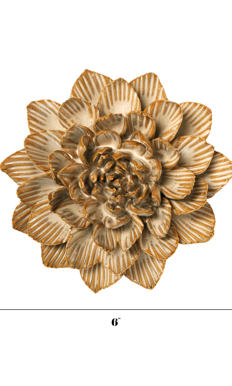 Dahlia ceramic wall flower — Japan collection - Chive Ceramics Studio