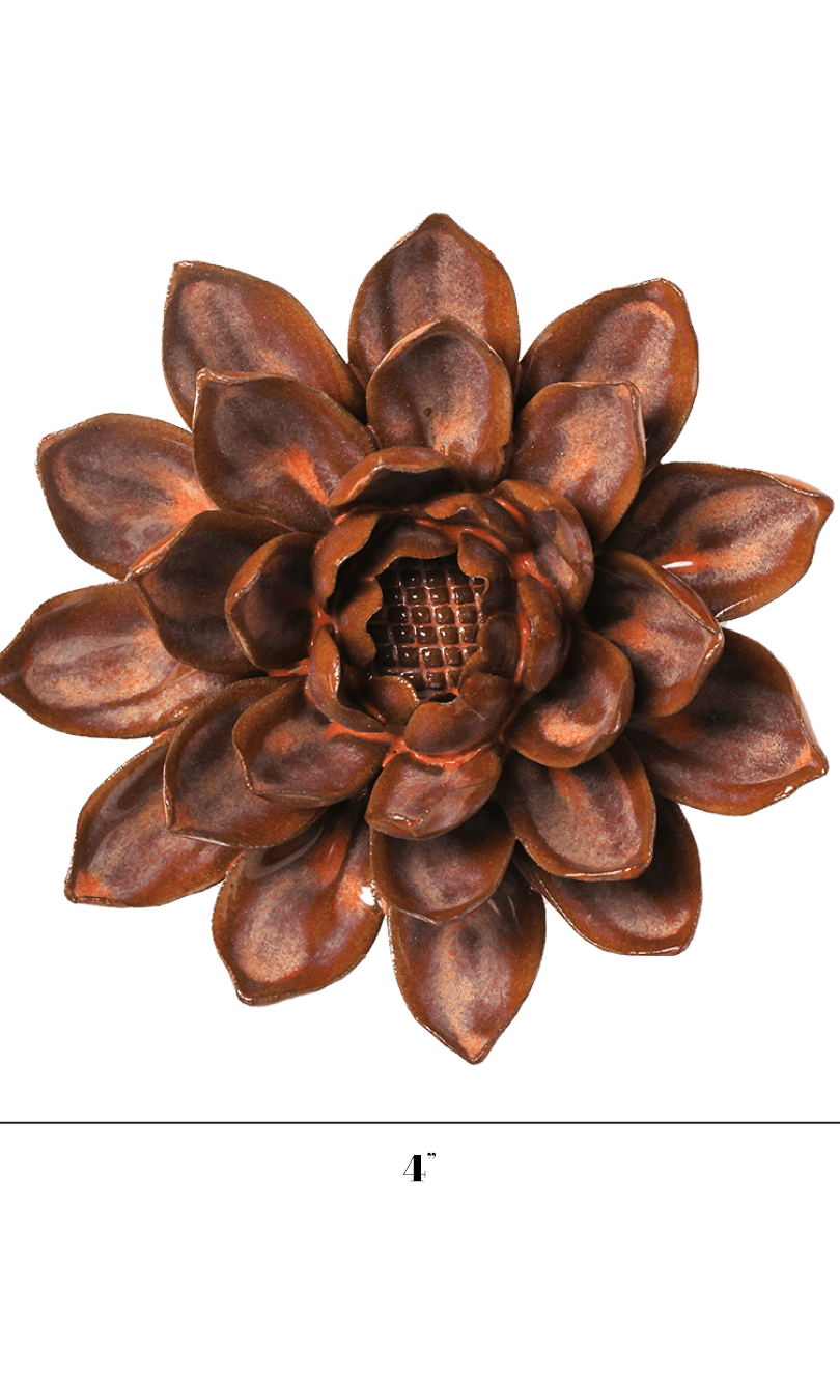 Sunflower ceramic wall flower — Japan collection - Chive Ceramics Studio