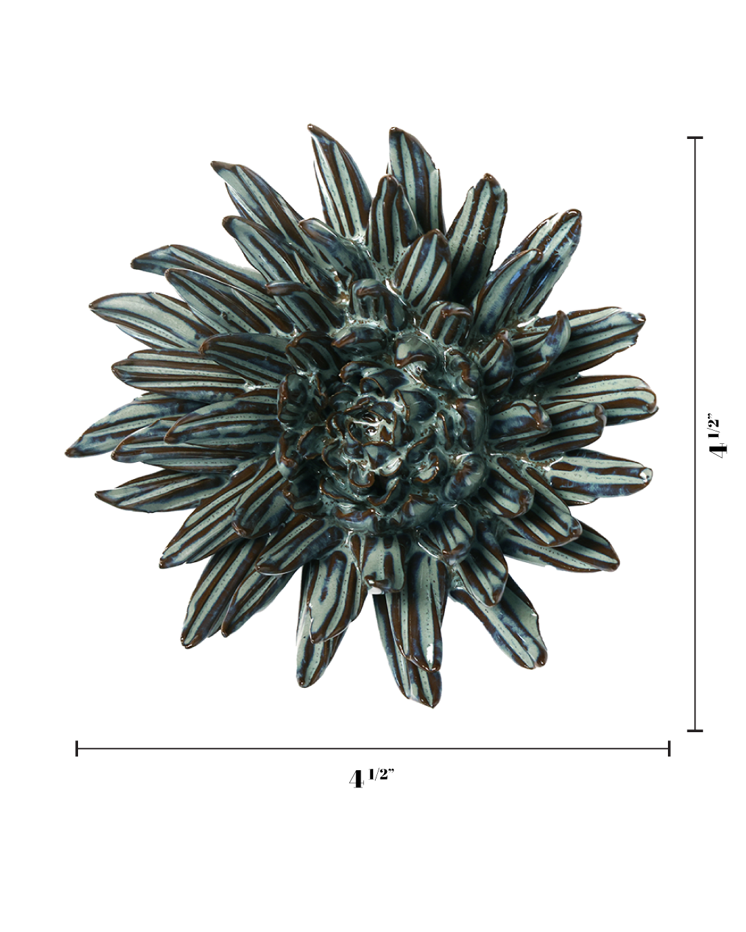 Blue Mum ceramic wall flower - Japan collection - Chive Ceramics Studio