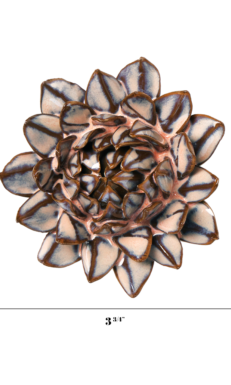 Blue Protea ceramic wall flower - Japan collection - Chive Ceramics Studio