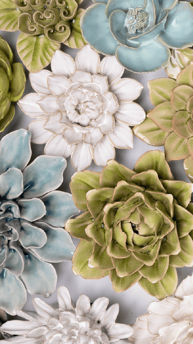 Kyoto - Ceramic Flower Curated Collection - Chive Ceramics Studio - Ceramic Flower Sets - Chive Ceramics Studio