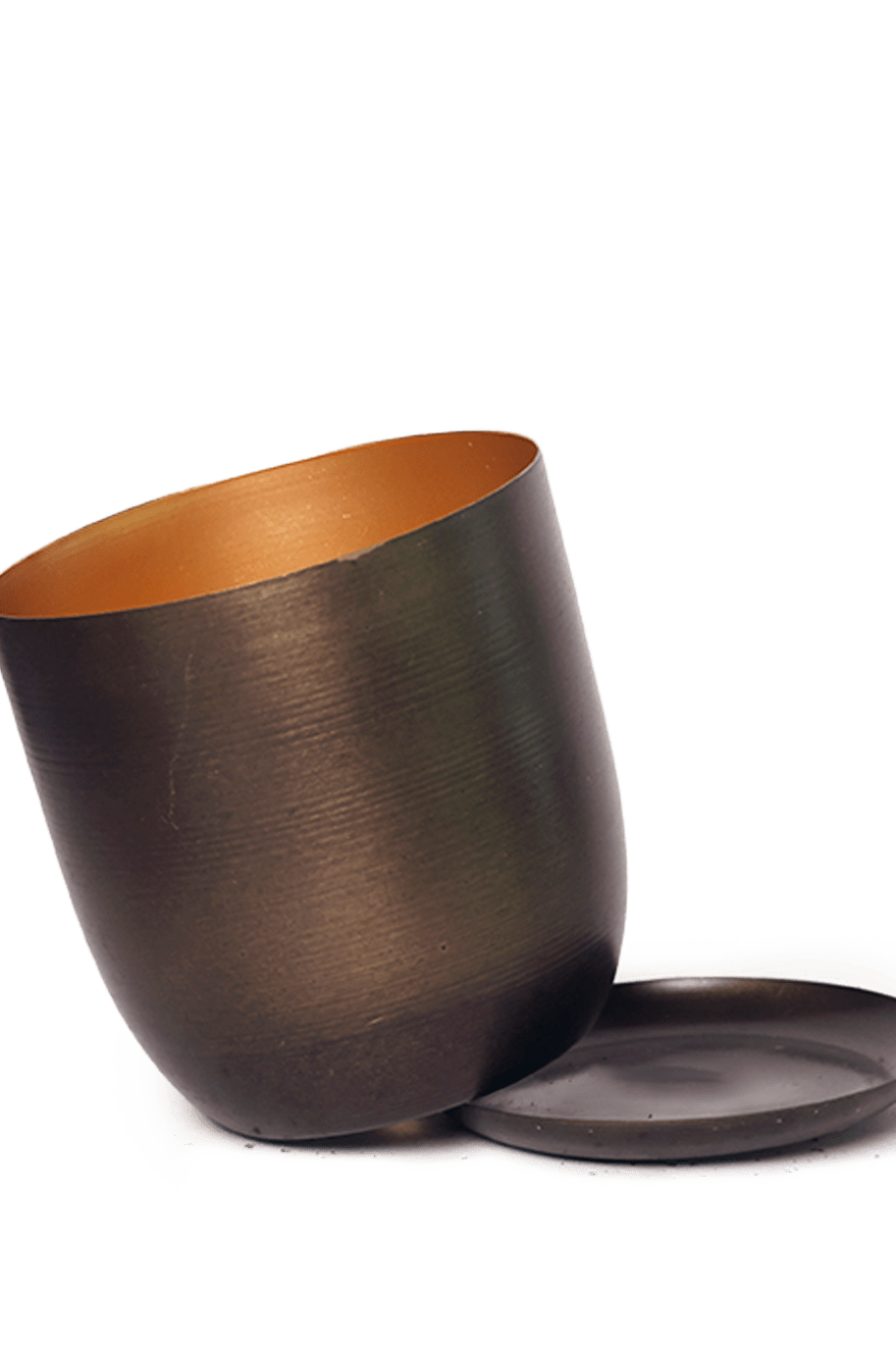 Joe Metal Pot With Drainage Hole | 3 & 5 inch - Chive Ceramics Studio - Pots - Chive Ceramics Studio