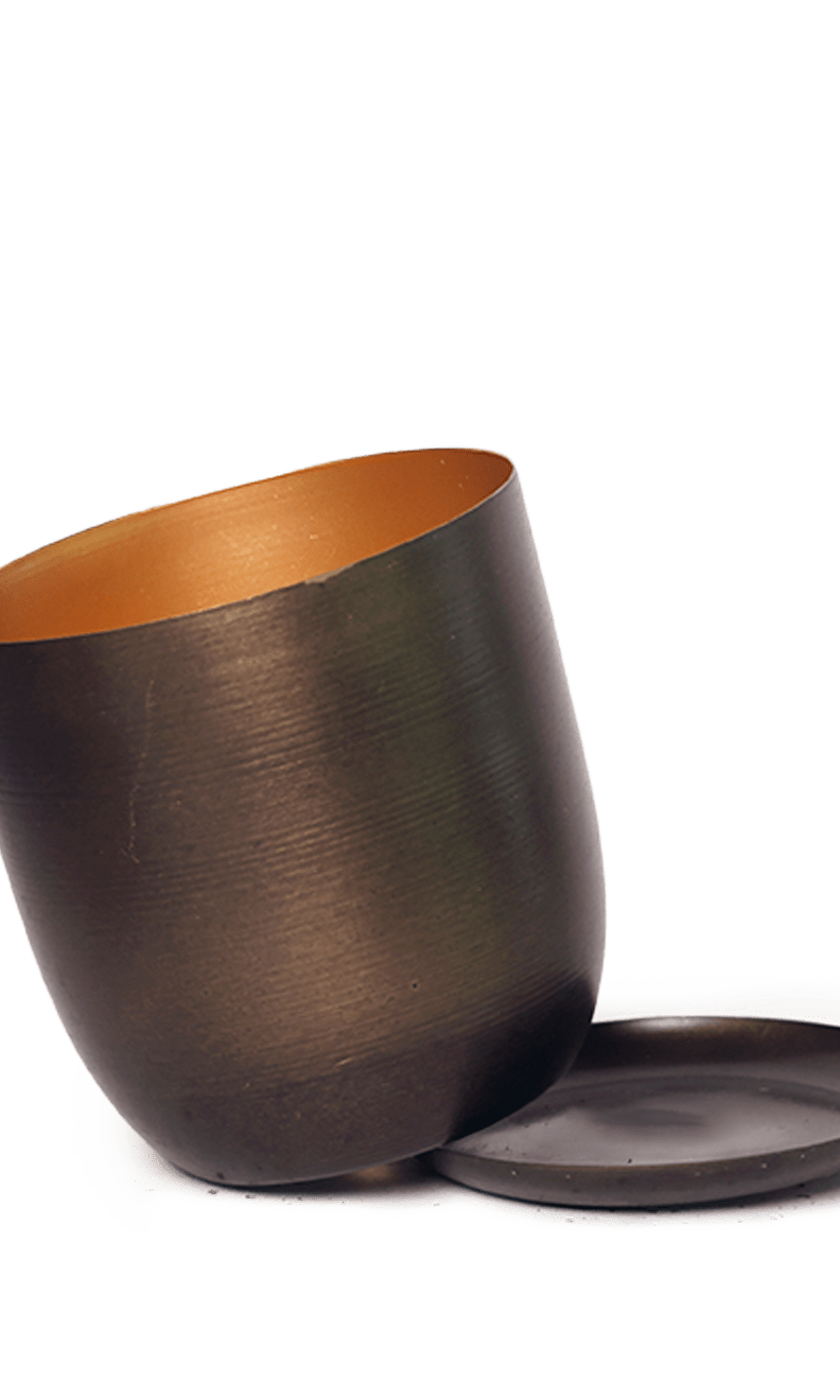 Joe Metal Pot With Drainage Hole | 3 & 5 inch - Chive Ceramics Studio - Pots - Chive Ceramics Studio