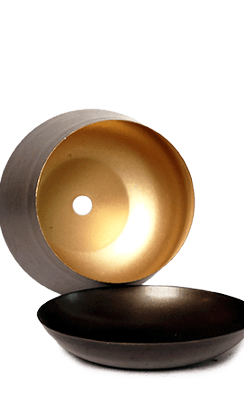 Joe Metal Pot With Drainage Hole | 3 & 5 inch - Chive Ceramics Studio - Pots - Chive Ceramics Studio