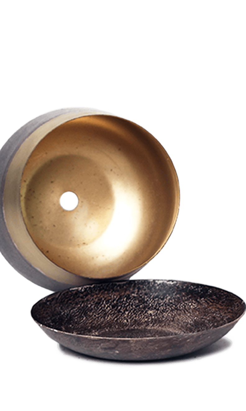 Joe Metal Pot With Drainage Hole | 3 & 5 inch - Chive Ceramics Studio - Pots - Chive Ceramics Studio