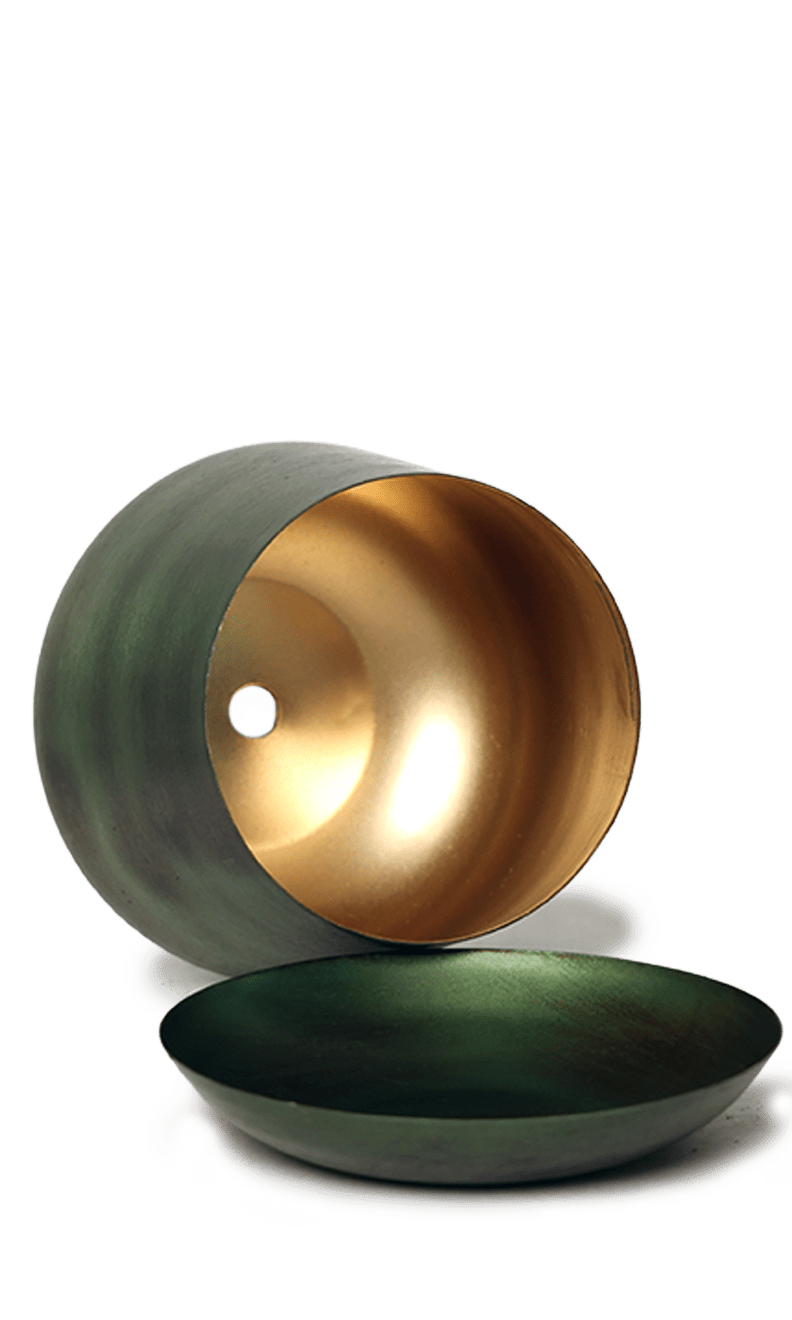 Joe Metal Pot With Drainage Hole | 3 & 5 inch - Chive Ceramics Studio - Pots - Chive Ceramics Studio