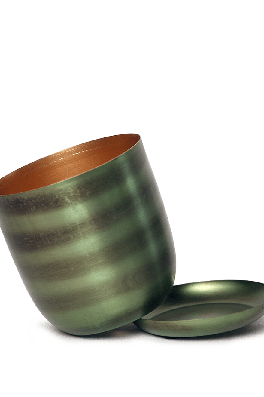 Joe Metal Pot With Drainage Hole | 3 & 5 inch - Chive Ceramics Studio - Pots - Chive Ceramics Studio