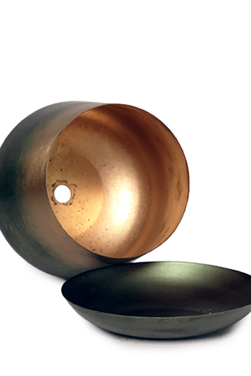 Joe Metal Pot With Drainage Hole | 3 & 5 inch - Chive Ceramics Studio - Pots - Chive Ceramics Studio