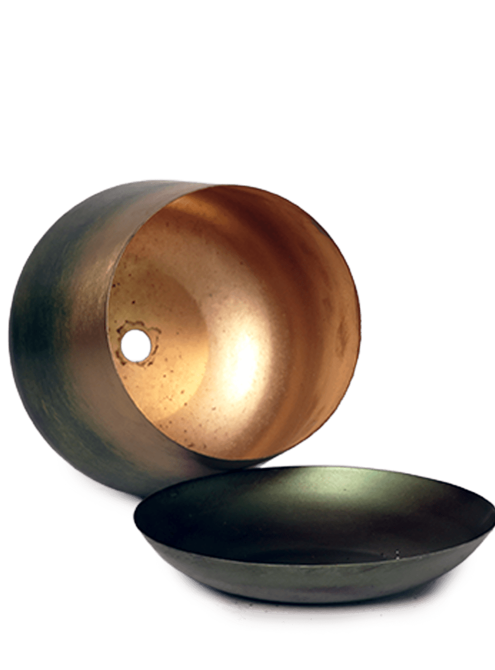 Joe Metal Pot With Drainage Hole | 3 & 5 inch - Chive Ceramics Studio - Pots - Chive Ceramics Studio