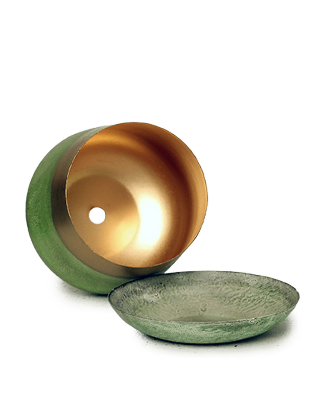 Joe Metal Pot With Drainage Hole | 3 & 5 inch - Chive Ceramics Studio - Pots - Chive Ceramics Studio