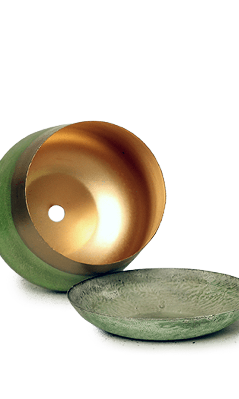 Joe Metal Pot With Drainage Hole | 3 & 5 inch - Chive Ceramics Studio - Pots - Chive Ceramics Studio