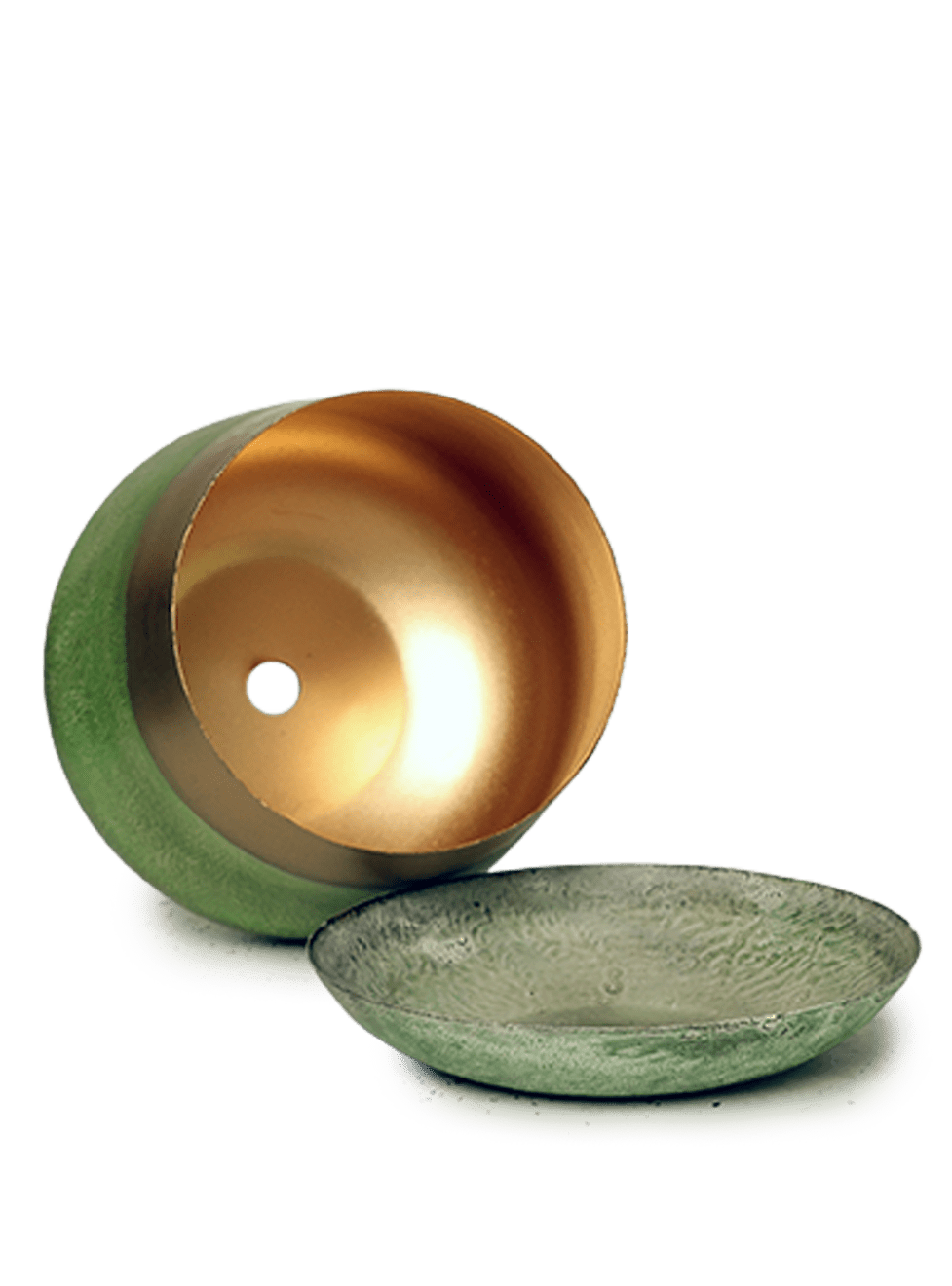 Joe Metal Pot With Drainage Hole | 3 & 5 inch - Chive Ceramics Studio - Pots - Chive Ceramics Studio