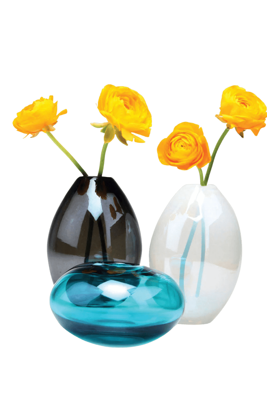Jordan Glass Modern Flower Vase - Chive Ceramics Studio - Vases - Chive Ceramics Studio