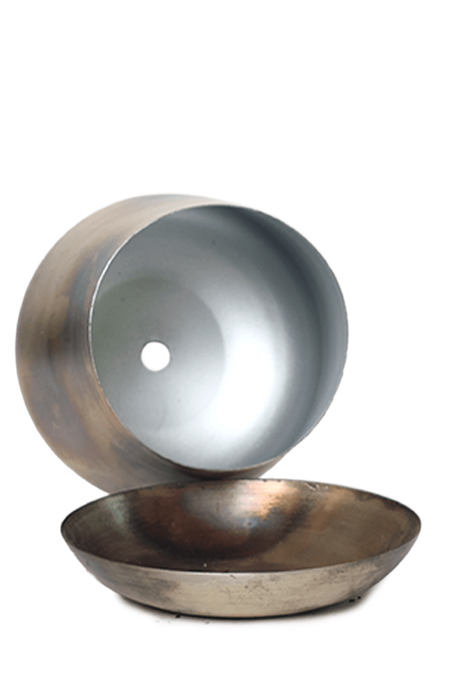 Joe Metal Pot With Drainage Hole | 3 & 5 inch - Chive Ceramics Studio - Pots - Chive Ceramics Studio