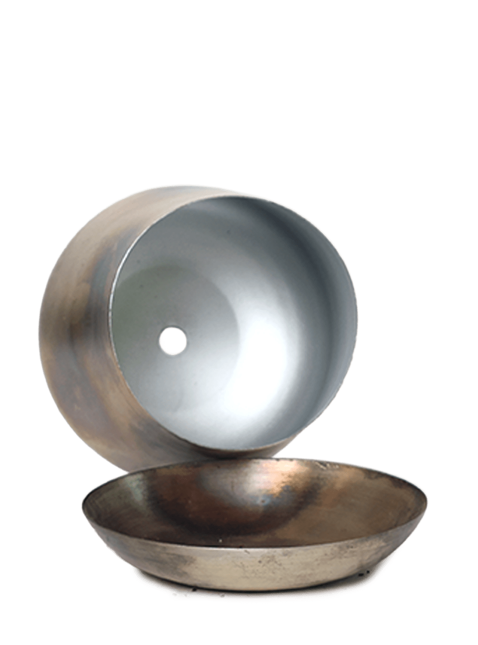 Joe Metal Pot With Drainage Hole | 3 & 5 inch - Chive Ceramics Studio - Pots - Chive Ceramics Studio