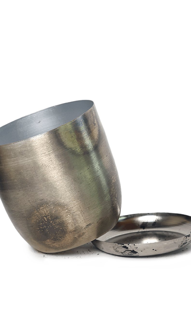 Joe Metal Pot With Drainage Hole | 3 & 5 inch - Chive Ceramics Studio - Pots - Chive Ceramics Studio