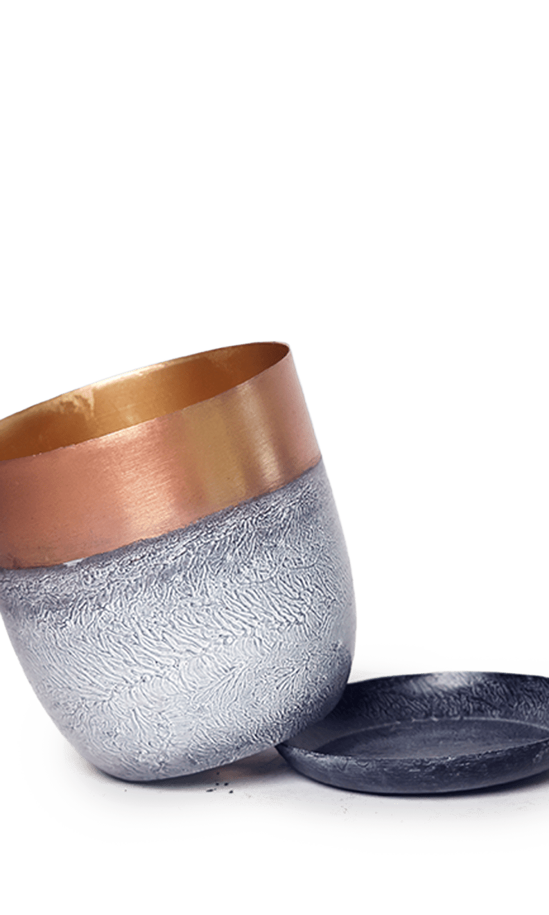 Joe Metal Pot With Drainage Hole | 3 & 5 inch - Chive Ceramics Studio - Pots - Chive Ceramics Studio