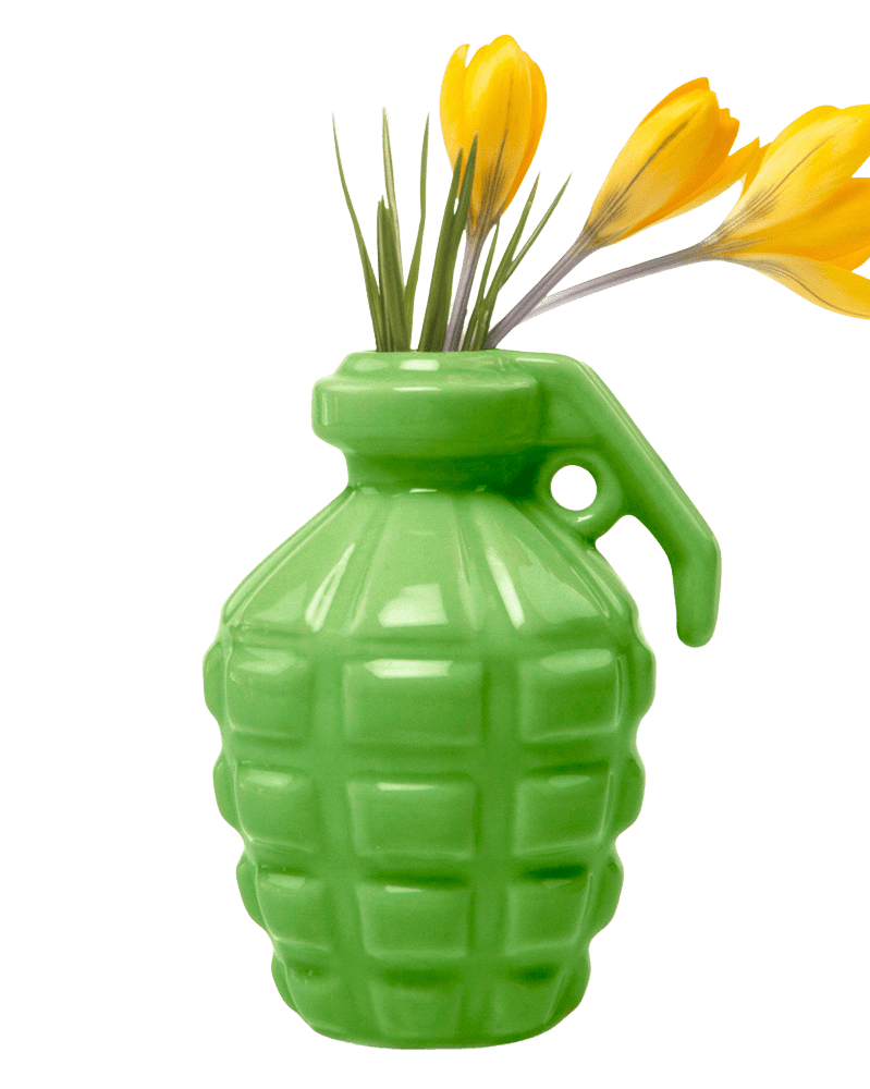 Kapow Ceramic Grenade Flower Vase Unique - Chive Ceramics Studio - Vases - Chive Ceramics Studio