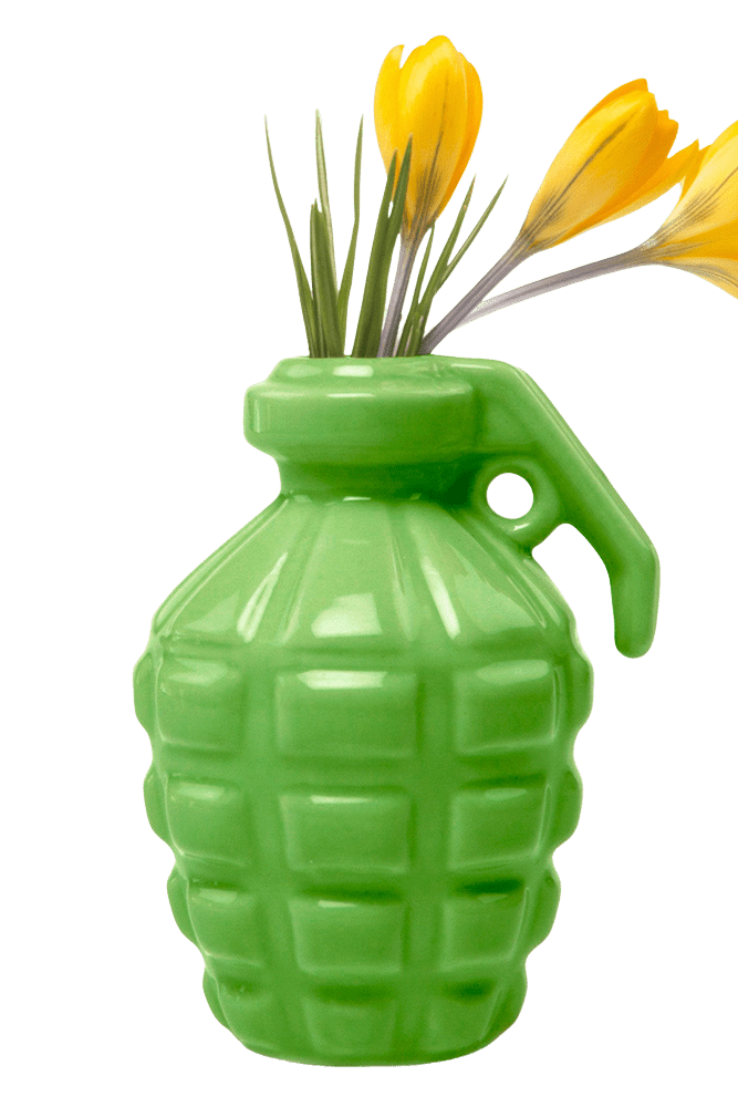 Kapow Ceramic Grenade Flower Vase Unique - Chive Ceramics Studio - Vases - Chive Ceramics Studio