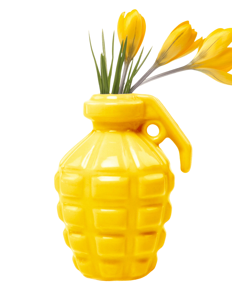 Kapow Ceramic Grenade Flower Vase Unique - Chive Ceramics Studio - Vases - Chive Ceramics Studio