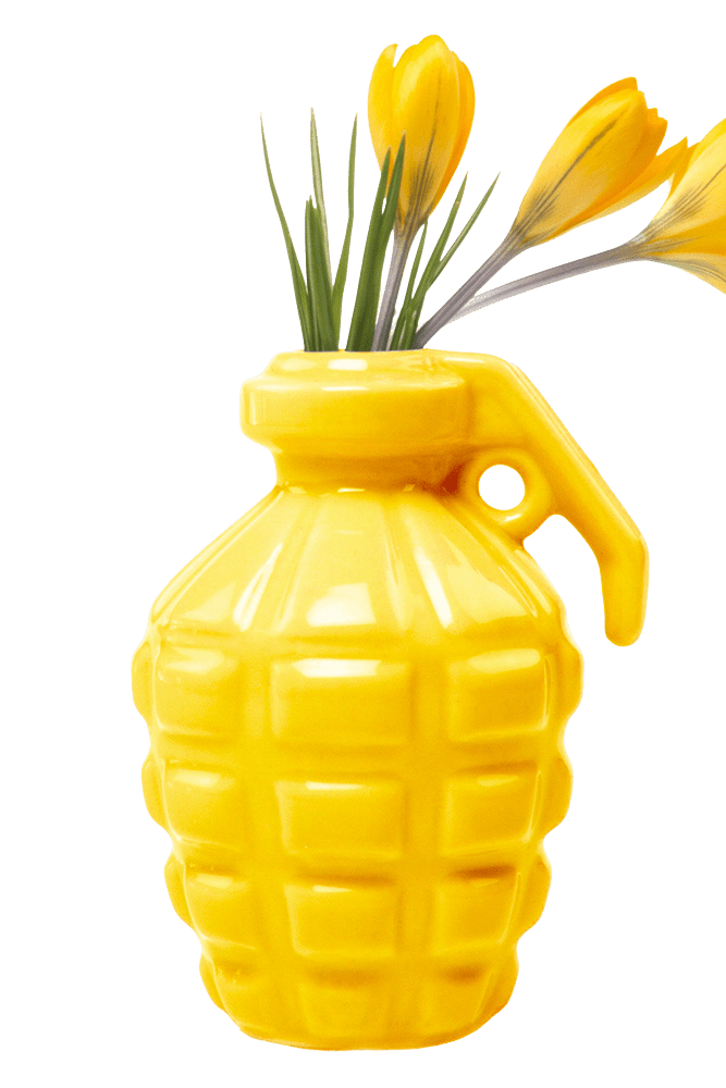 Kapow Ceramic Grenade Flower Vase Unique - Chive Ceramics Studio - Vases - Chive Ceramics Studio