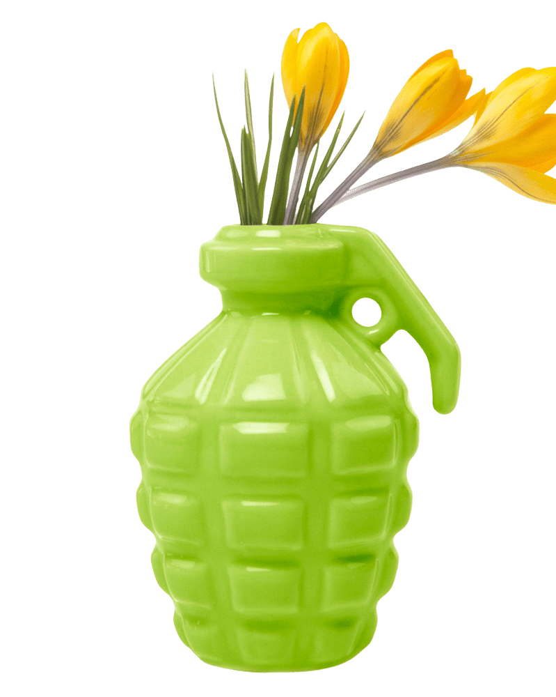 Kapow Ceramic Grenade Flower Vase Unique - Chive Ceramics Studio - Vases - Chive Ceramics Studio