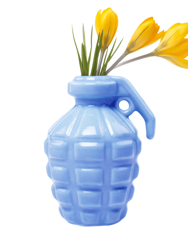 Kapow Ceramic Grenade Flower Vase Unique - Chive Ceramics Studio - Vases - Chive Ceramics Studio